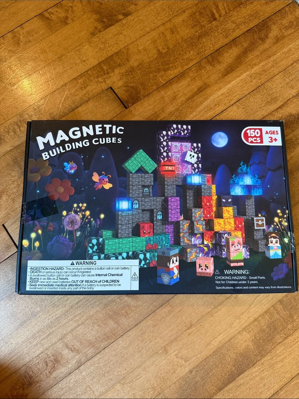 Magnetic Building Cubes - 150 Piece Kids Toy Set (Multicolor)